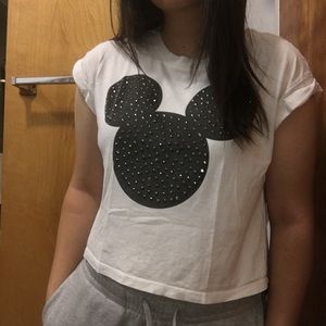 Forever 21 Disney Mickey Mouse Crop Tee
